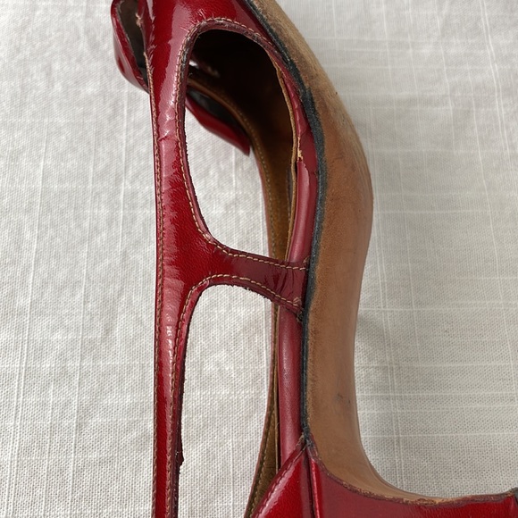 Rare Vintage Levinson’s Signature Collection Candy Apple Red Patent Shoes 60s - Picture 11 of 16